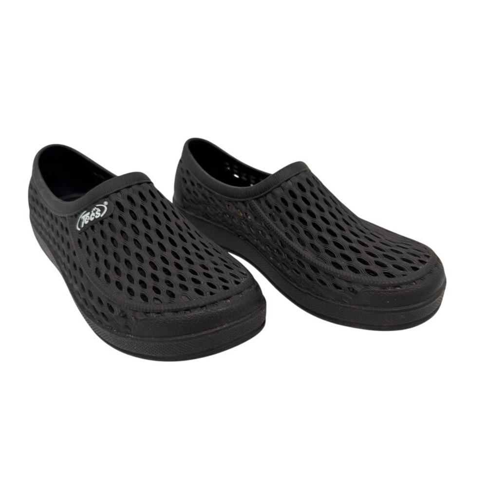 TECS Women's 9 Black Breathable Mesh Slip-On‎ Comfort Clogs Lightweight